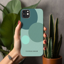 Trendy minimalistisch design, stijlvol groen monog Case-Mate iPhone case