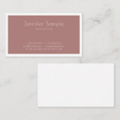 Trendy Minimalistisch Elegant Clean Plain Luxury Visitekaartje (Voorkant / Achterkant)
