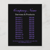 trendy minimalistisch elegant modern paars abstrac flyer (Achterkant)