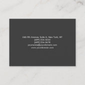 Trendy minimalistisch grijs Sinaasappel profession Visitekaartje (Achterkant)