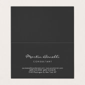 Trendy minimalistisch grijs Visitekaartje (Buitenkant ongevouwen)