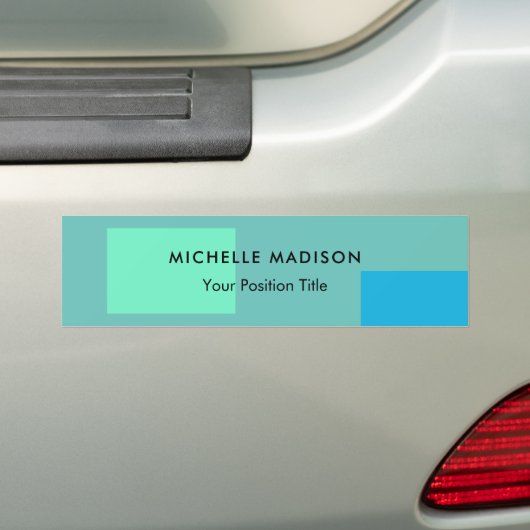Trendy minimalistisch groen blauw bumpersticker (Op auto)