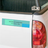 Trendy minimalistisch groen blauw bumpersticker (Op Truck)