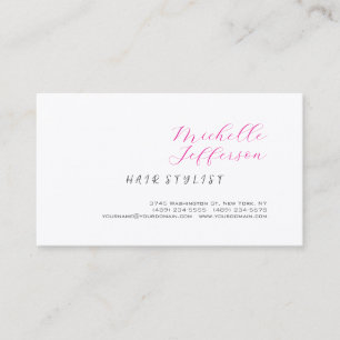Trendy minimalistisch handschrift visitekaartje