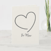 Trendy Minimalistisch Liefdeshart Moderne Valentij Kaart (Voorkant)