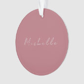 Trendy minimalistisch modern handgeschreven Roos g Ornament (voorkant)