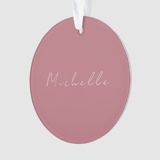 Trendy minimalistisch modern handgeschreven Roos g Ornament (voorkant)