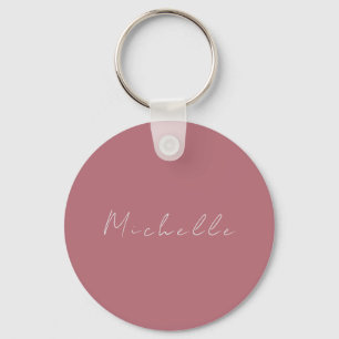 Trendy minimalistisch modern handgeschreven Roos g Sleutelhanger