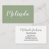 Trendy minimalistisch modern simpel visitekaartje (Voorkant / Achterkant)