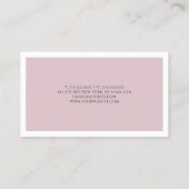 Trendy minimalistisch modern stijlvol design eenvo visitekaartje (Achterkant)