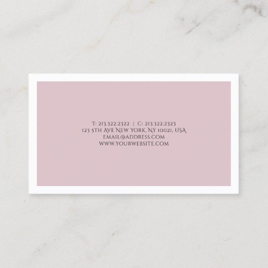 Trendy minimalistisch modern stijlvol design eenvo visitekaartje (Achterkant)