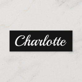 Trendy minimalistisch modern zwart visitekaartje