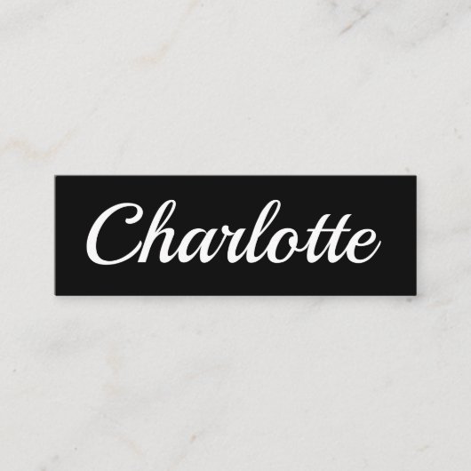 Trendy minimalistisch modern zwart visitekaartje (Voorkant)