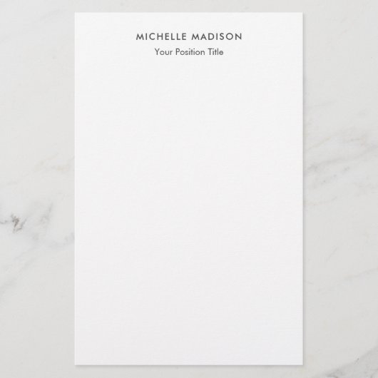 Trendy Minimalistisch Professioneel Eenvoudig Briefpapier (Voorkant)