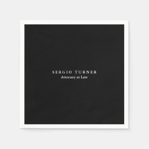 Trendy minimalistisch professioneel zwart servet