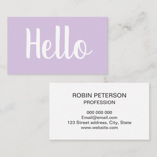 Trendy minimalistisch vet pastel visitekaartjes (Voorkant / Achterkant)