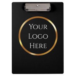 Trendy, minimalistisch. zwart en goud met QR-code Klembord