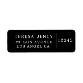 Trendy Minimalistisch Zwart Modern Design Etiket