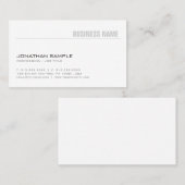 Trendy minimalistische elegante effen modern desig visitekaartje (Voorkant / Achterkant)
