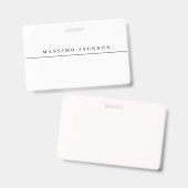 Trendy Minimalistische Elegante Professionele Seri Badge (Voor- en achterkant)