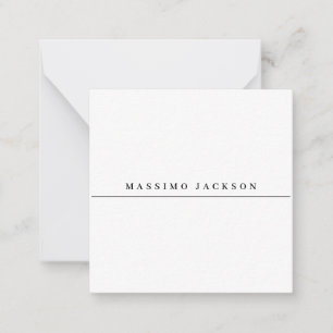 Trendy Minimalistische Elegante Professionele Seri Notitiekaartje