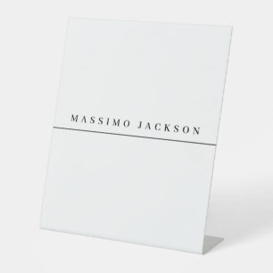 Trendy Minimalistische Elegante Professionele Seri Reclamebord Met Voetstuk
