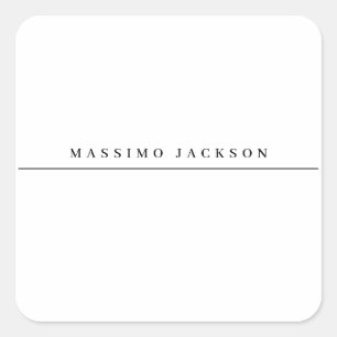 Trendy Minimalistische Elegante Professionele Seri Vierkante Sticker