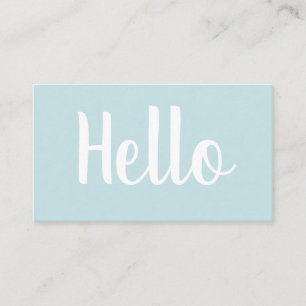 Trendy minimalistische gewaagde pastelkleur blauwe visitekaartje