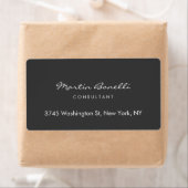 Trendy minimalistische grijze kleur etiket (Insitu)