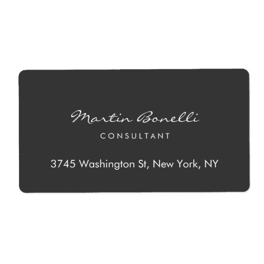 Trendy minimalistische grijze kleur etiket (Voorkant)