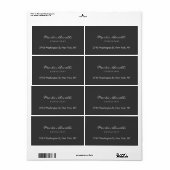 Trendy minimalistische grijze kleur etiket (Full Sheet)