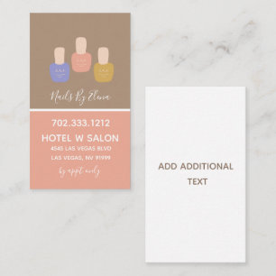 Trendy Minimalistische Kleurblok Nagelstudio Visitekaartje