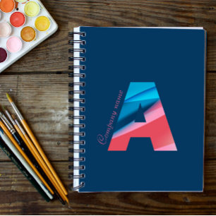 Trendy minimalistische kleurrijke logo notitieboek