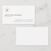 Trendy minimalistische legante moderne Sjabloon Visitekaartje (Voorkant / Achterkant)