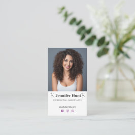 Trendy minimalistische make-up artist voor sociale visitekaartje