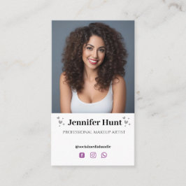 Trendy minimalistische make-up artist voor sociale visitekaartje