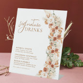 Trendy minimalistische moderne bruiloft handtekeni reclamebord met voetstuk