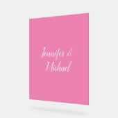 Trendy minimalistische moderne eenvoudige pastelkl acryl bord (Hoek)