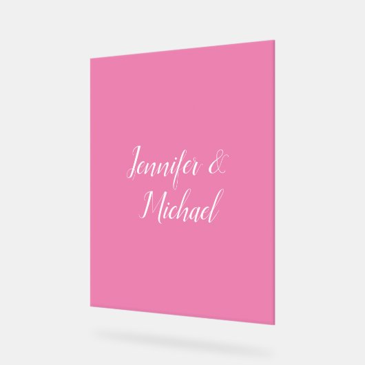 Trendy minimalistische moderne eenvoudige pastelkl acryl bord (Hoek)