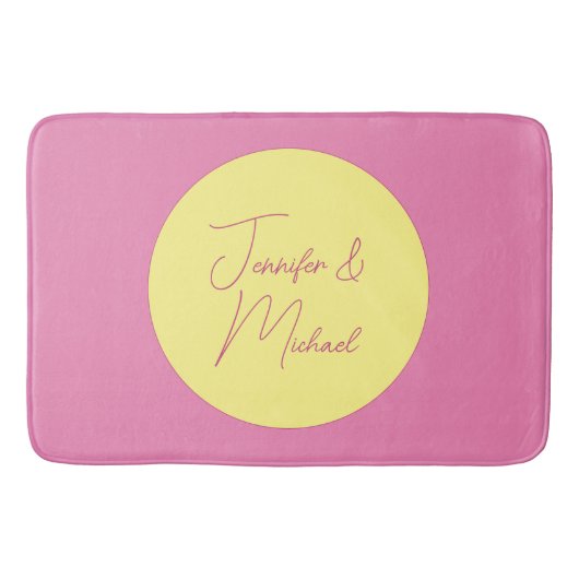 Trendy minimalistische moderne eenvoudige pastelkl badmat (Voorkant)