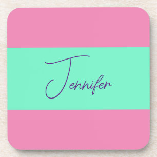 Trendy minimalistische moderne eenvoudige pastelkl bier onderzetter