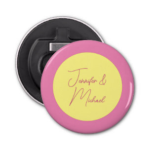 Trendy minimalistische moderne eenvoudige pastelkl button flesopener
