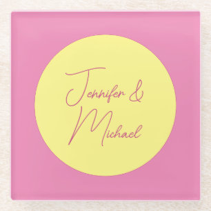 Trendy minimalistische moderne eenvoudige pastelkl glazen onderzetter