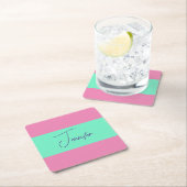 Trendy minimalistische moderne eenvoudige pastelkl kartonnen onderzetters (Insitu)