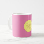 Trendy minimalistische moderne eenvoudige pastelkl koffiemok (Voorkant links)