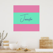 Trendy minimalistische moderne eenvoudige pastelkl poster (Keuken)