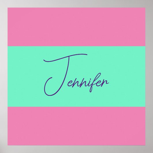 Trendy minimalistische moderne eenvoudige pastelkl poster (Voorkant)