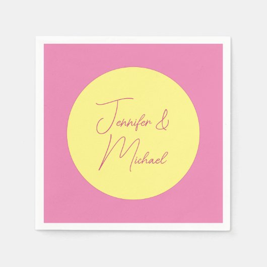 Trendy minimalistische moderne eenvoudige pastelkl servet (Voorkant)
