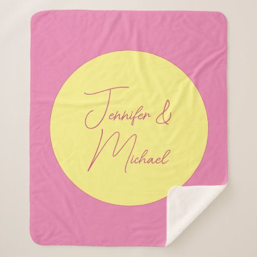 Trendy minimalistische moderne eenvoudige pastelkl sherpa deken (Voorkant)