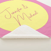 Trendy minimalistische moderne eenvoudige pastelkl sherpa deken (3/4)